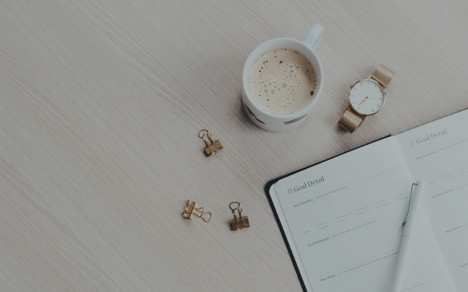 Papers and coffee mug