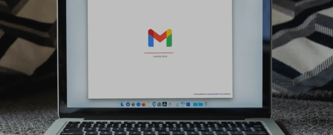 Picture of computer with gmail