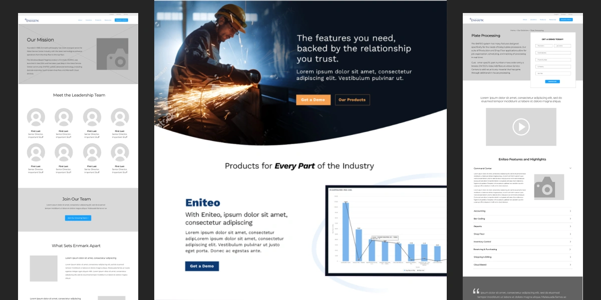 Enmark Wireframe Samples