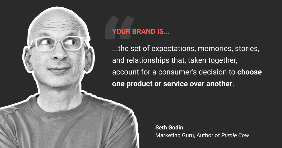 Seth Godin Quote Card Quote on branding from seth godin, brand guru