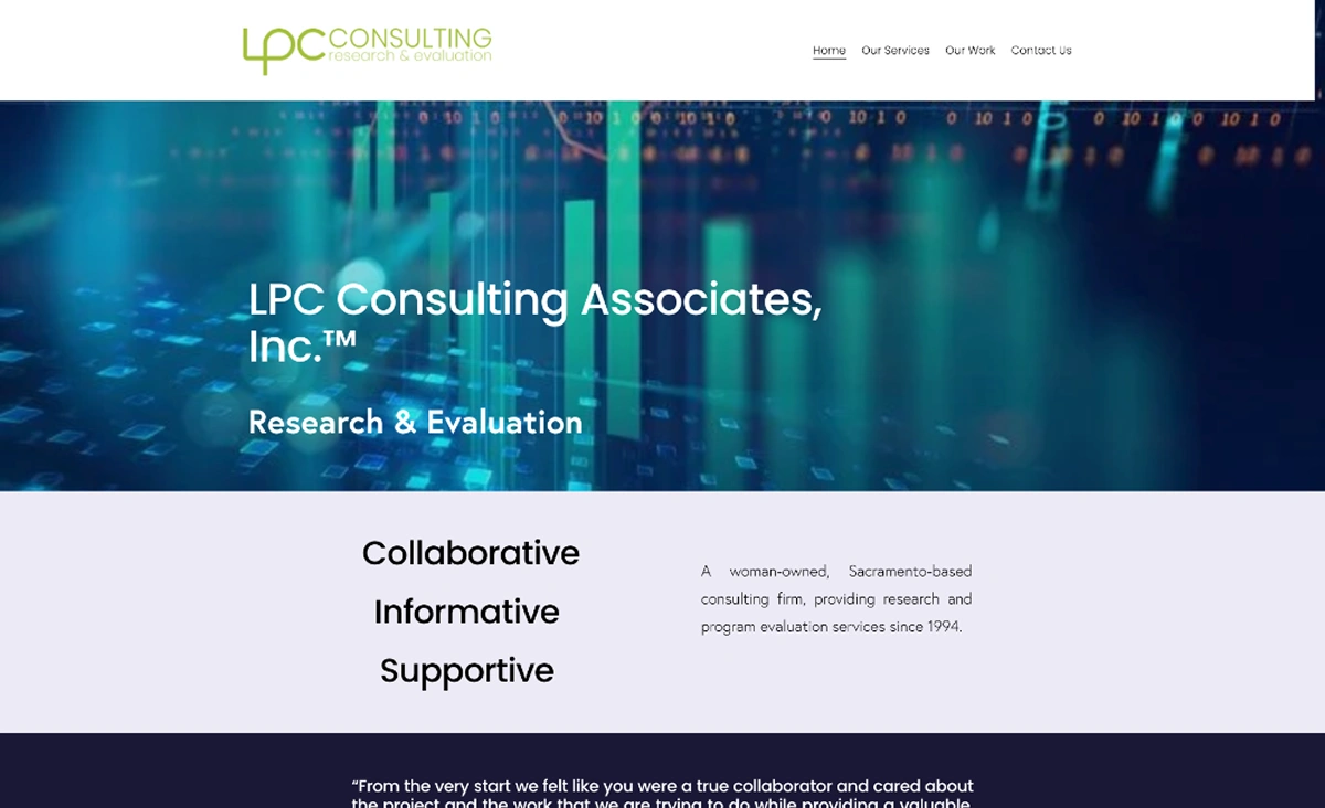 LPC Website Before Screenshot