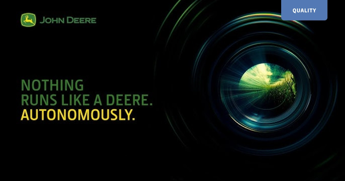 Value Prop – Quality John Deere - Nothing runs like a deere - value prop quality